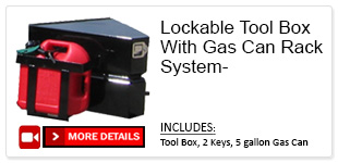 Echo Trailers Toolbox & Gas Can Rack